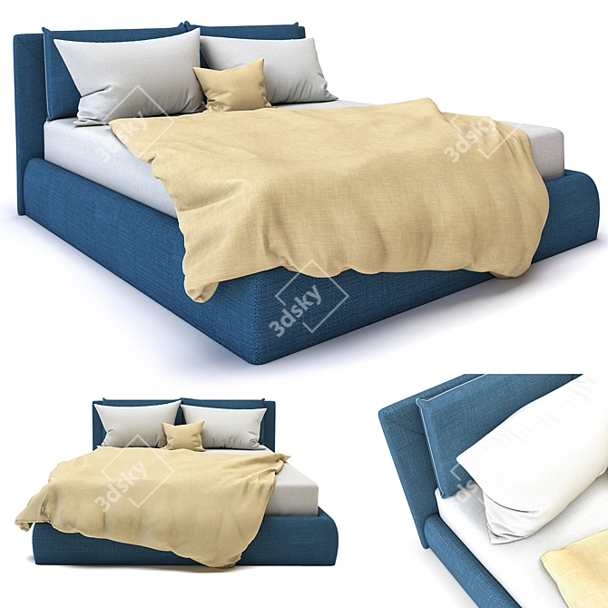 PlushDream Bed 3D model image 1