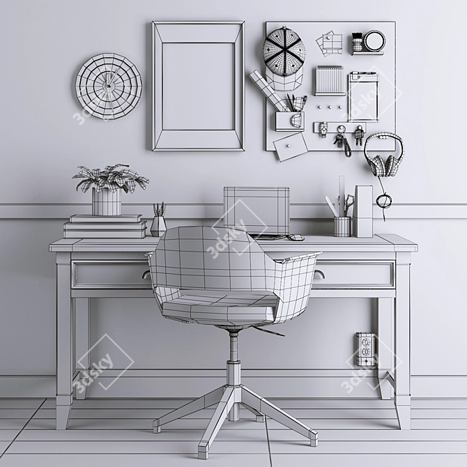 Stylish and Functional IKEA 38 3D model image 2