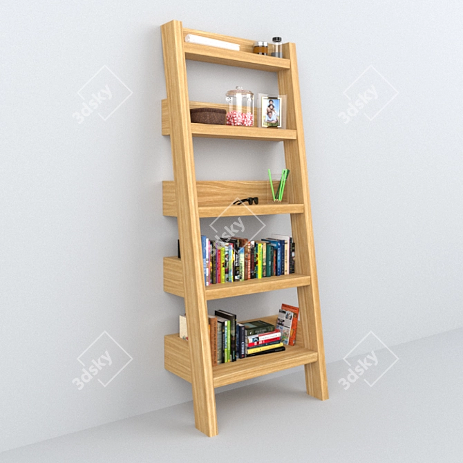 3DMax Bookshelf Model 3D model image 1
