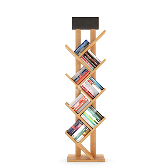 Modern HQ Bookshelf: Elegant & Functional 3D model image 1
