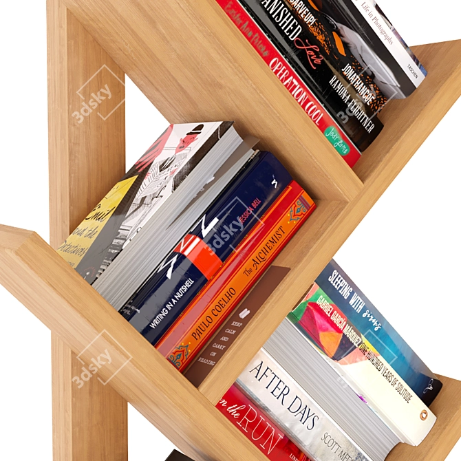 Modern HQ Bookshelf: Elegant & Functional 3D model image 2
