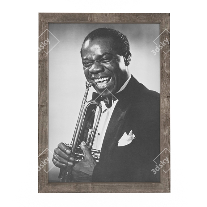 Jazz Legend: Louis Armstrong 3D model image 1