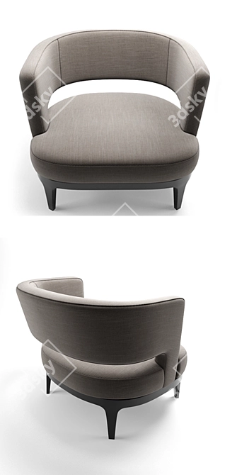 Elegant Astrid Flexform Armchair 3D model image 2