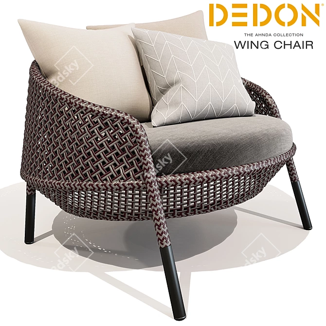 AHNDA Lounge Chair: Elegant Outdoor Seating 3D model image 1