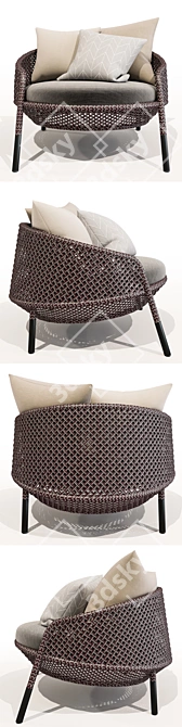 AHNDA Lounge Chair: Elegant Outdoor Seating 3D model image 2