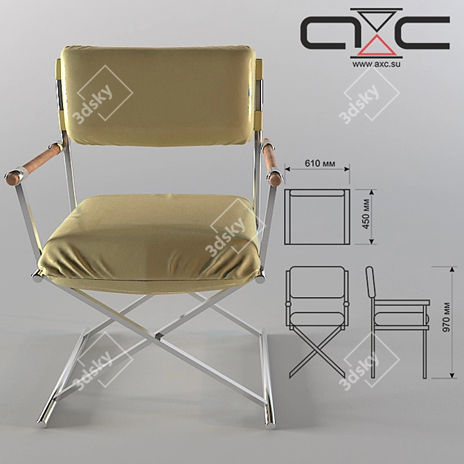 Fashionable Leather Chair AS-24 3D model image 2