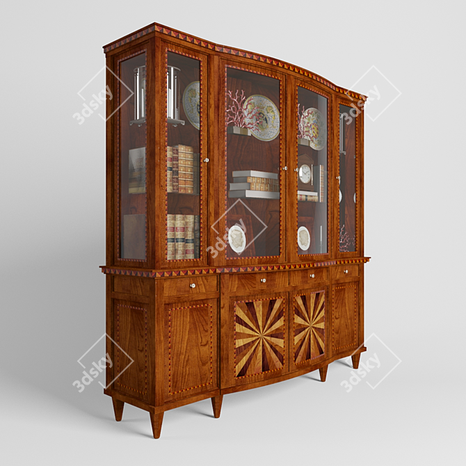 Luxury Italian Annibale Colombo Bookshelf 3D model image 2