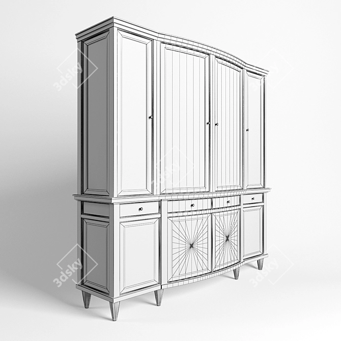 Luxury Italian Annibale Colombo Bookshelf 3D model image 3