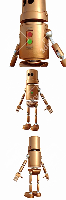 TechBot Buck: Advanced Robotic Companion 3D model image 2