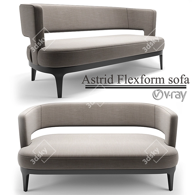 Astrid Flexform Modern Sofa 3D model image 1