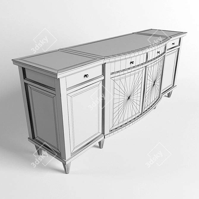 Elegant Annibale Colombo Console 3D model image 3