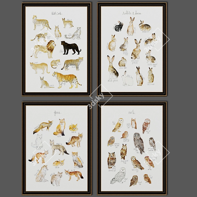 Wildlife Wonders: Animal Art by Amy Hamilton 3D model image 2