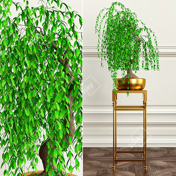 Green Oasis: 18 Beautiful Plants 3D model image 1