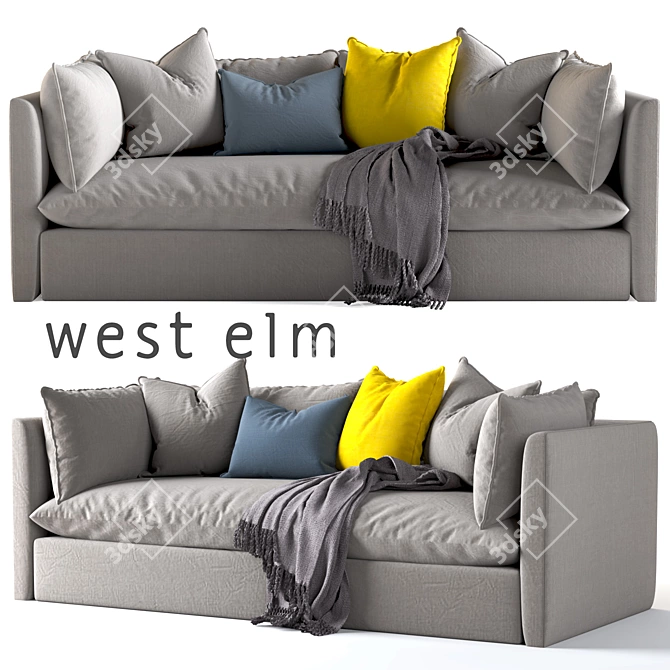 west elm Shelter Sofa 3D model image 1