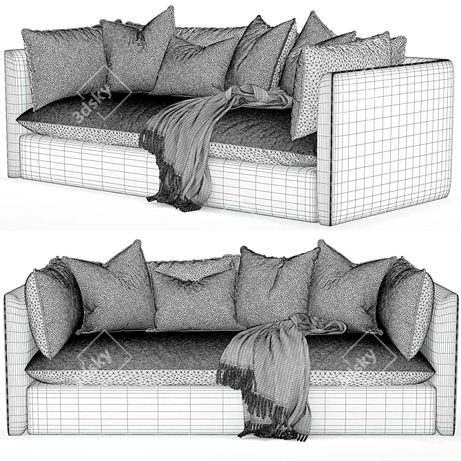 west elm Shelter Sofa 3D model image 2