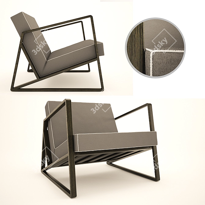 Cozy Chic Arm Chair 3D model image 1