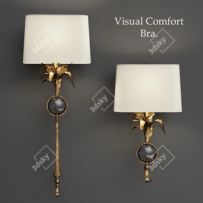 Gramercy Large Gilded Iron Wall Sconce 3D model image 1