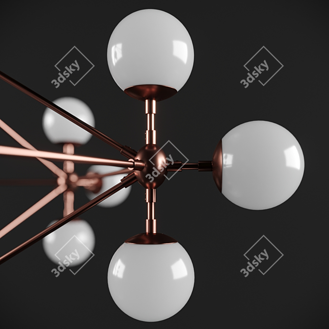 Modo 21-Globe Chandelier: Modern American Charm 3D model image 2