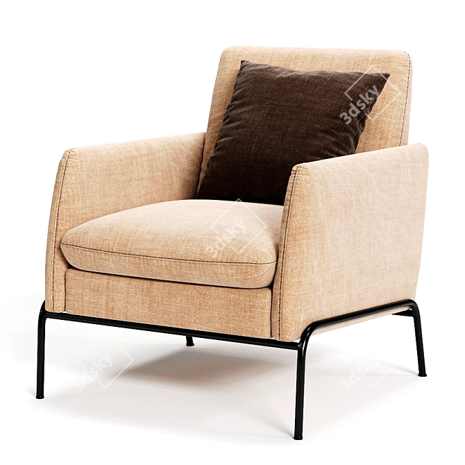 Colombini Casa ASSOLO Armchair: Elegant and Comfortable 3D model image 1