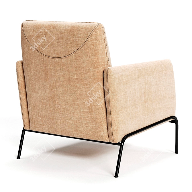 Colombini Casa ASSOLO Armchair: Elegant and Comfortable 3D model image 2