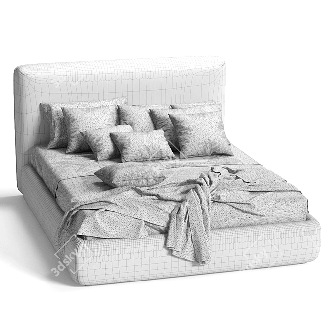 Colombini Casa BELINI Bed: Stylish and Elegant 3D model image 3