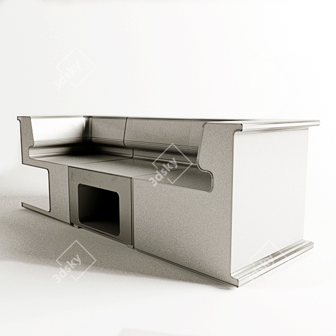 Modular Garden Sofa: MAXÒ 1 3D model image 3