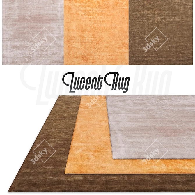 Elegant Lucent Rug in Multiple Sizes 3D model image 1