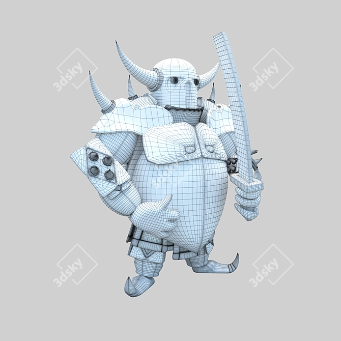 Ultimate Clash of Clans Samurai 3D model image 3