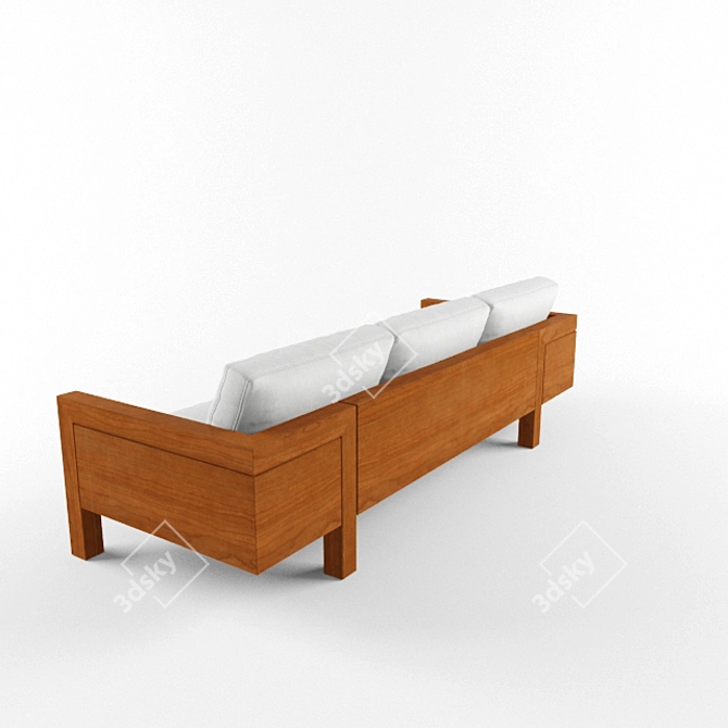 Contemporary 3-Seater Sao Conrado Sofa 3D model image 2