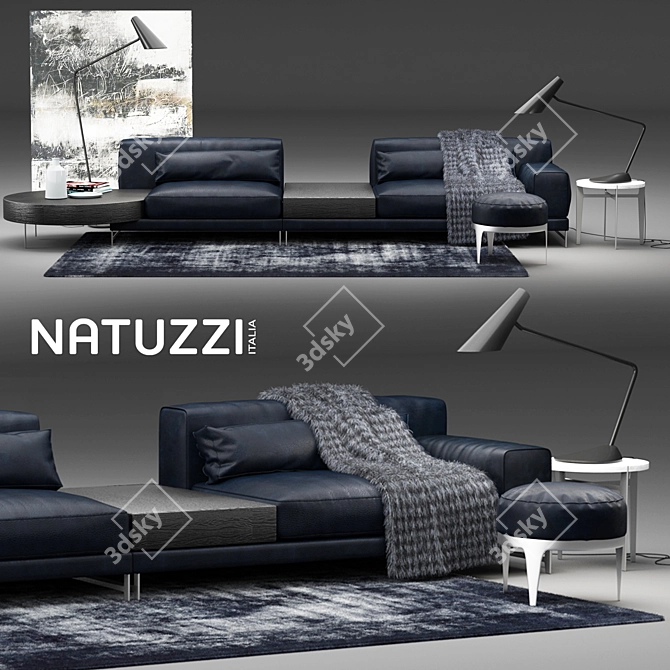 Natuzzi Ido: Stylish Sofa for Modern Living 3D model image 1