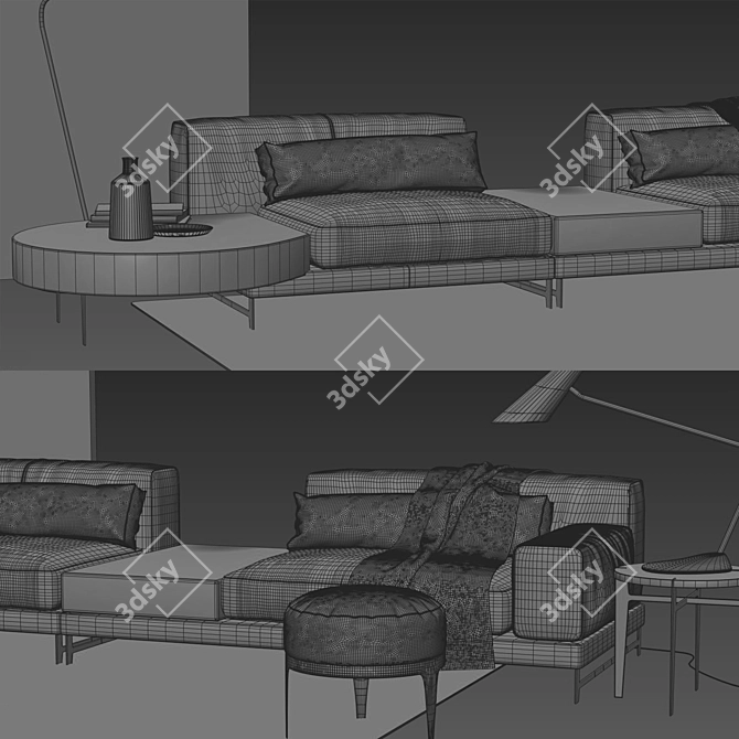 Natuzzi Ido: Stylish Sofa for Modern Living 3D model image 2