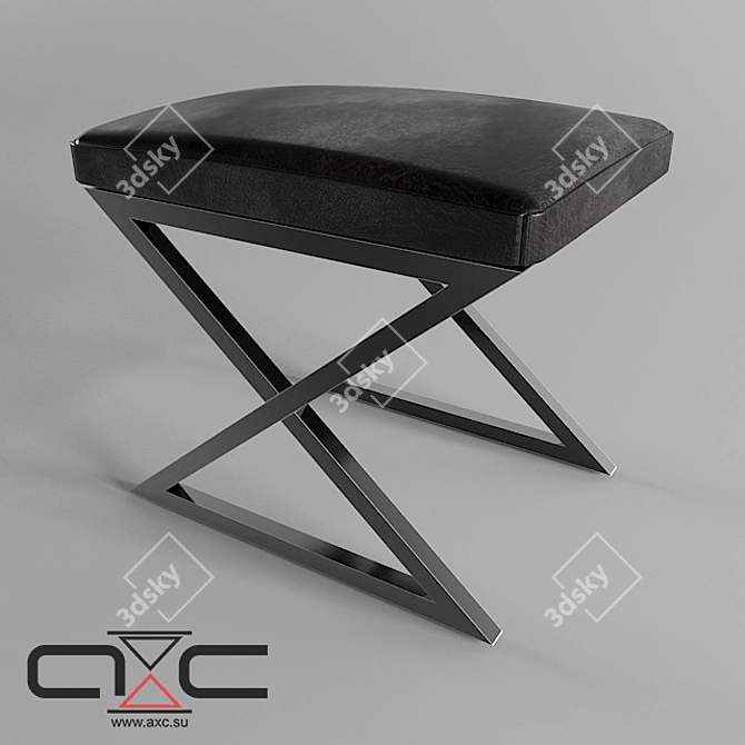 Modern Metal Stool: AS-19 3D model image 1