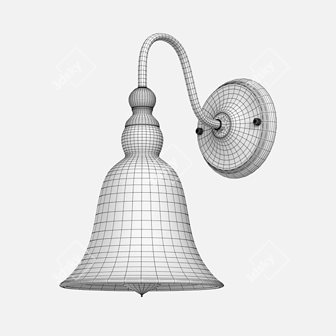 Modern Loft Style Sconce: Height 340mm, Width 200mm 3D model image 2