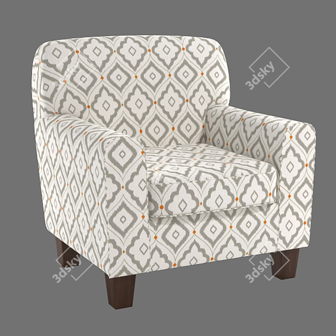 Elegant Arm Chair for Home and Lobby 3D model image 1