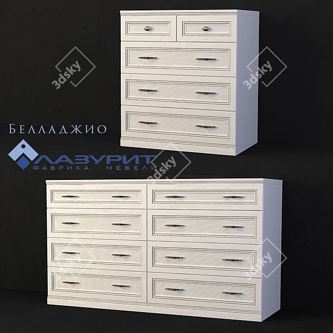 Bellagio Lapis Lazuli Chest of Drawers 3D model image 1