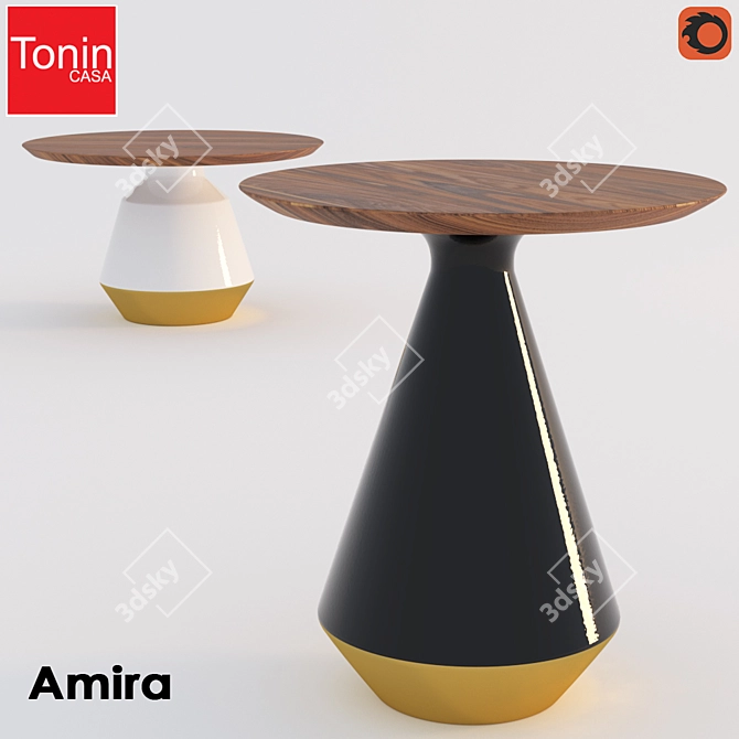Elegant Amira Chair by Tonin Casa 3D model image 1
