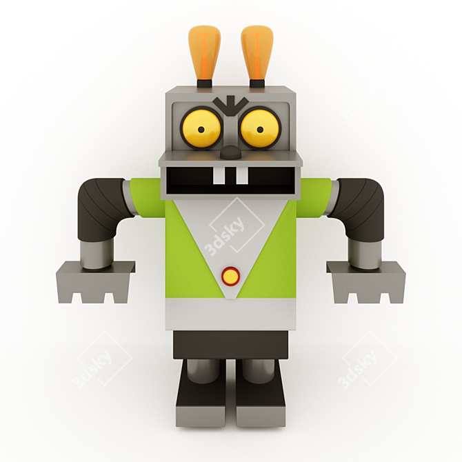 Frightening Hare-wolf Robot 3D model image 2