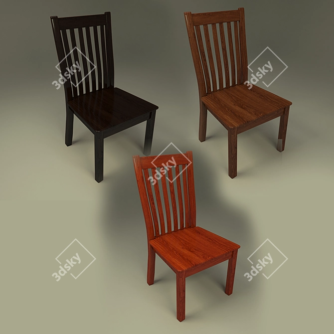 Timeless Charm Chair 3D model image 2