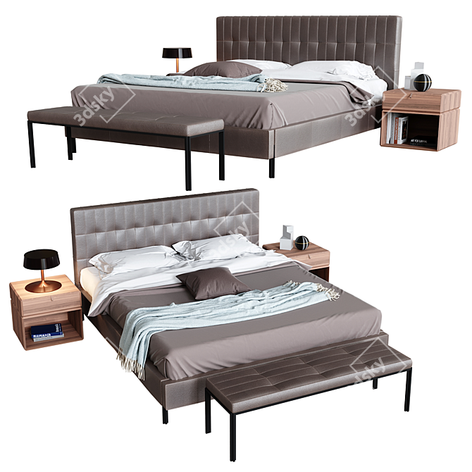 Molteni Anton: Sleek and Stylish Bed. 3D model image 4