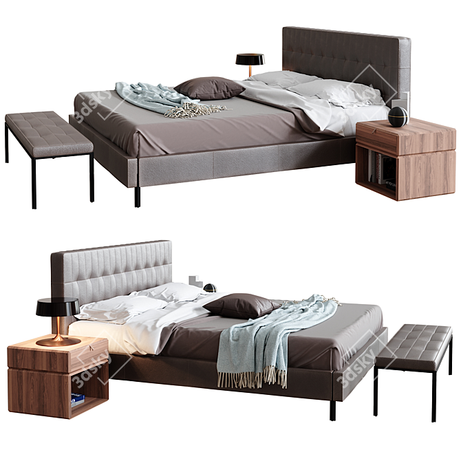 Molteni Anton: Sleek and Stylish Bed. 3D model image 5