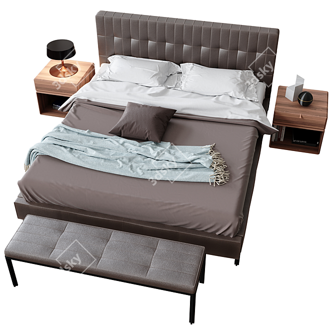 Molteni Anton: Sleek and Stylish Bed. 3D model image 7