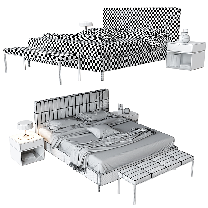 Molteni Anton: Sleek and Stylish Bed. 3D model image 8