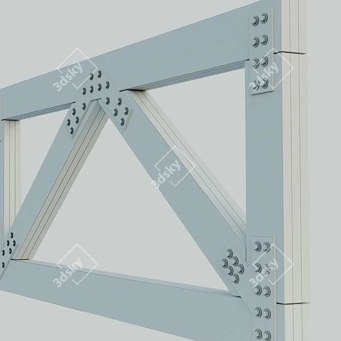 Versatile Wooden Trusses: 6m-14m Spans 3D model image 3