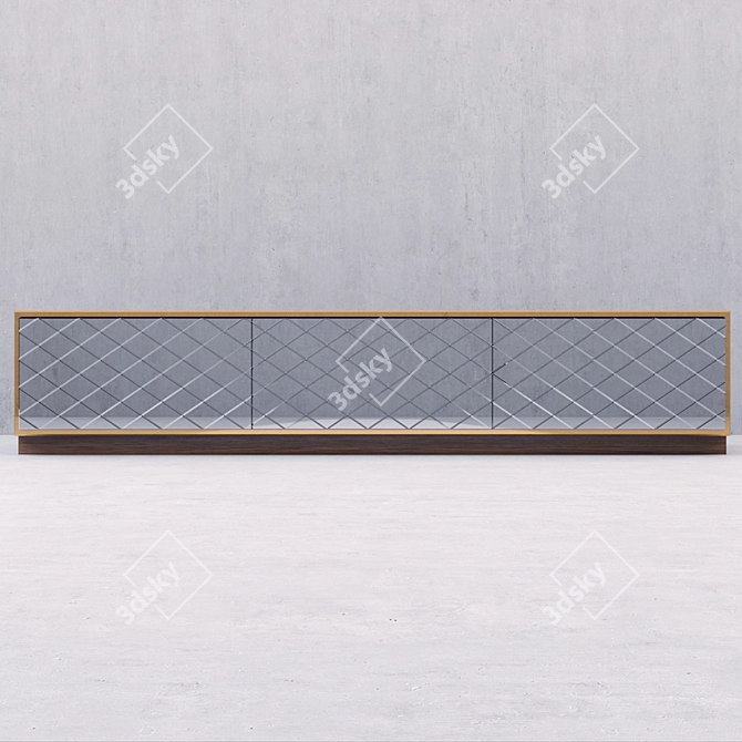 Modern Gold Rhombic TV Stand 3D model image 1