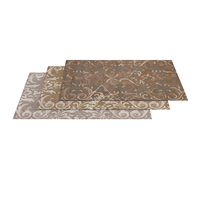 Timeless Jaipur Rug Set: JAT08 JAT09 JAT10 3D model image 3