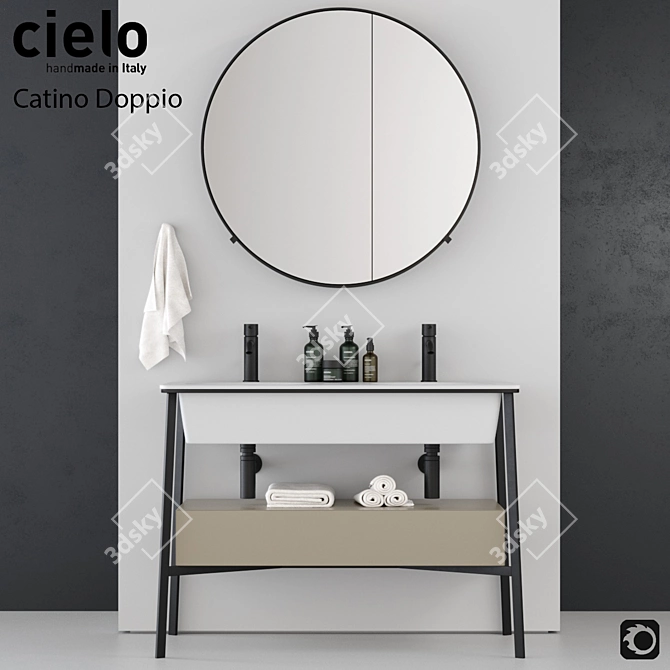 Ceramica Cielo Catino Doppio Wash Basin 3D model image 1