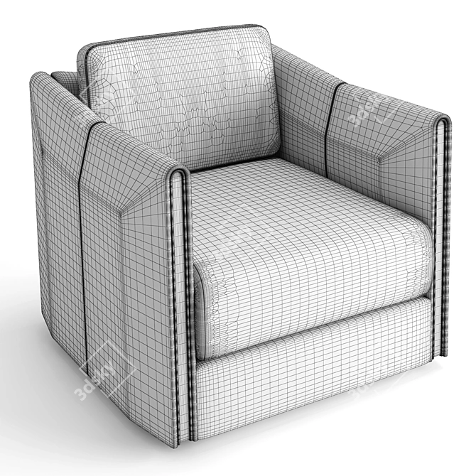 Elegant Trussardi Maryl Armchair 3D model image 2