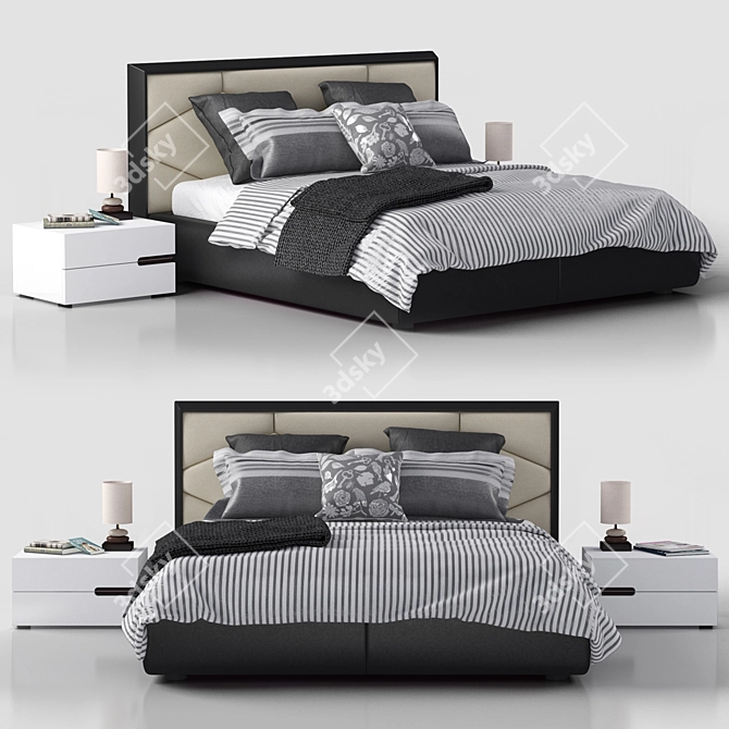 Luxurious Edward Cattelan Bedroom Set 3D model image 1