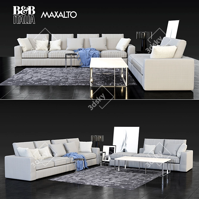 Elegant Maxalto Otium Sofa 3D model image 1
