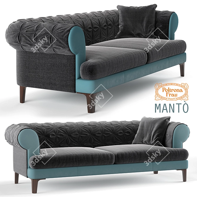 Luxury Lounge: MANTÒ Sofa by Poltrona Frau 3D model image 1